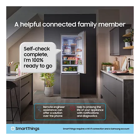 SAMSUNG RB38C602CS9EU 59.5cm 60/40 Frost Free Fridge Freezer - Matte Stainless