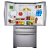 SAMSUNG RF24FSEDBSR American 4 door fridge freezer with A+ Energy Rating