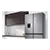SAMSUNG RF48A401EM9EU French Style SBS  Fridge Freezer with Twin Cooling Plus in Gentle Silver Matt Colour