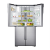 SAMSUNG RF56J9040SR US Style Four-Door Fridge Freezer with CoolSelect Plus Zone A+ Energy Rating