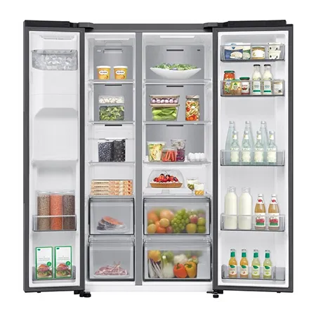 SAMSUNG RS70F64KDTEU 91.2cm 60/40 American Fridge Freezer - Silver