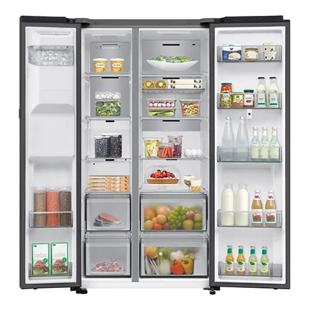SAMSUNG RS90F66BEFEU 91.2cm 60/40 American Fridge Freezer - Black