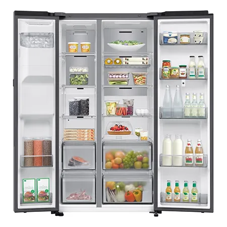 SAMSUNG RS90F66BETEU 91.2cm 60/40 American Fridge Freezer - Silver