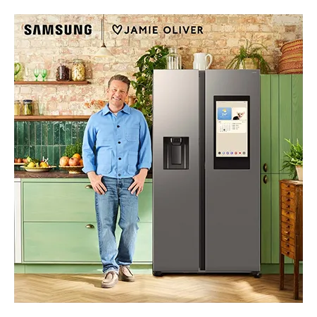 SAMSUNG RS90F66BETEU 91.2cm 60/40 American Fridge Freezer - Silver