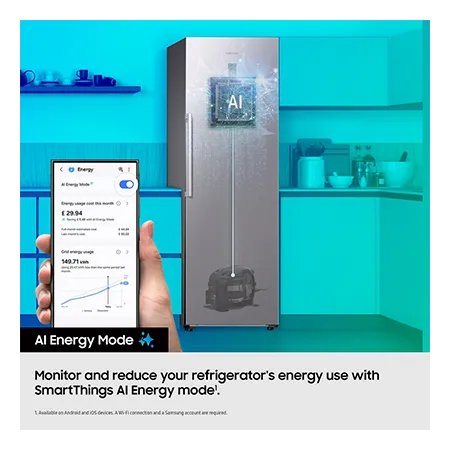 SAMSUNG RZ70H32HEFEU 59.5cm Total No Frost Tall Freezer - Black