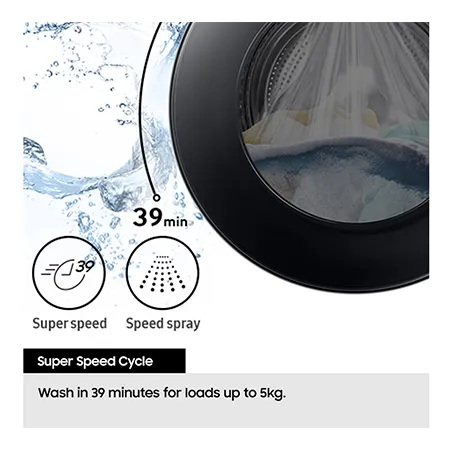 SAMSUNG WD90HG5U34BEEU 9kg/6kg 1400 Spin Washer Dryer - White