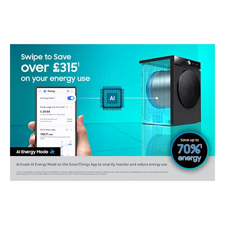 SAMSUNG WW10FG5U34ABEU 10kg 1400 Spin Washing Machine - Black