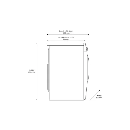 SAMSUNG WW90DG6U85LEU1 9kg 1400 Spin Washing Machine - White