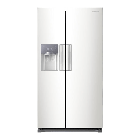 SAMSUNG RS52N3313WW Side by Side Fridge Freezer White in white with A+ Energy Rating. Non Plumbed with water dispenser