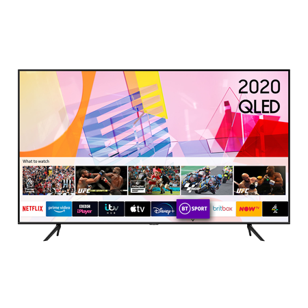 SAMSUNG QE50Q60T, 50 inch Smart Ultra HD 4K QLED TV Black FInish with Freeview