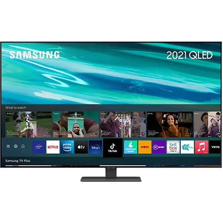 SAMSUNG QE75Q80A, 75 inch QLED UHD 4K TV Black with Freeview