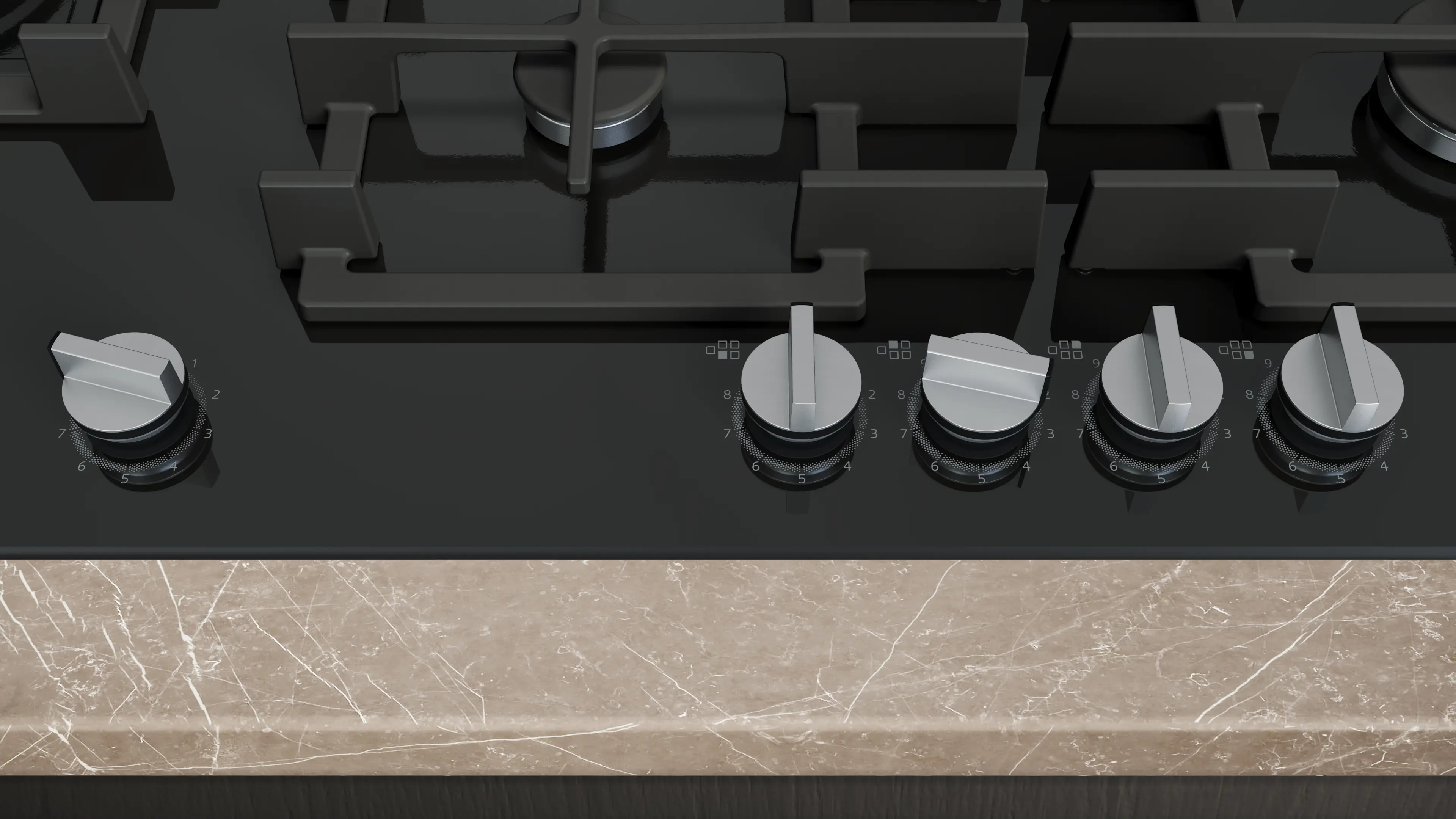 SIEMENS EP9A6MI40 90 cm Gas hob Tempered glass, Black