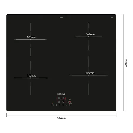 SIEMENS EU611BEB5B 59cm Induction Hob - Black