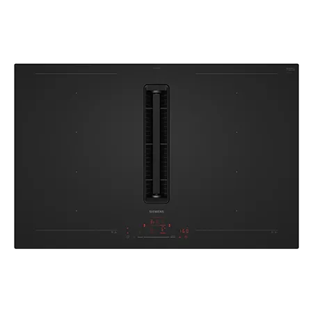 SIEMENS EX81AHL26E 80cm Induction Hob with Integrated Ventilation System - Black