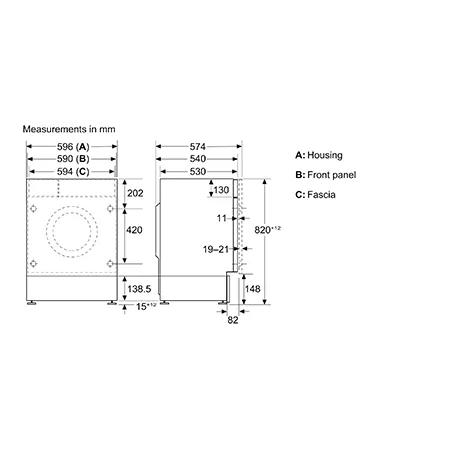 SIEMENS WK14D490GB 8kg Washer / 5kg Dryer - White) (Built-in)