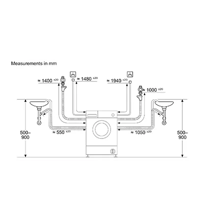 SIEMENS WK14D490GB 8kg Washer / 5kg Dryer - White) (Built-in)