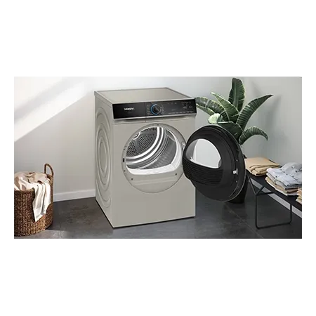 SIEMENS WR47B2CSGB Freestanding 9Kg Heat Pump Tumble Dryer, Silver