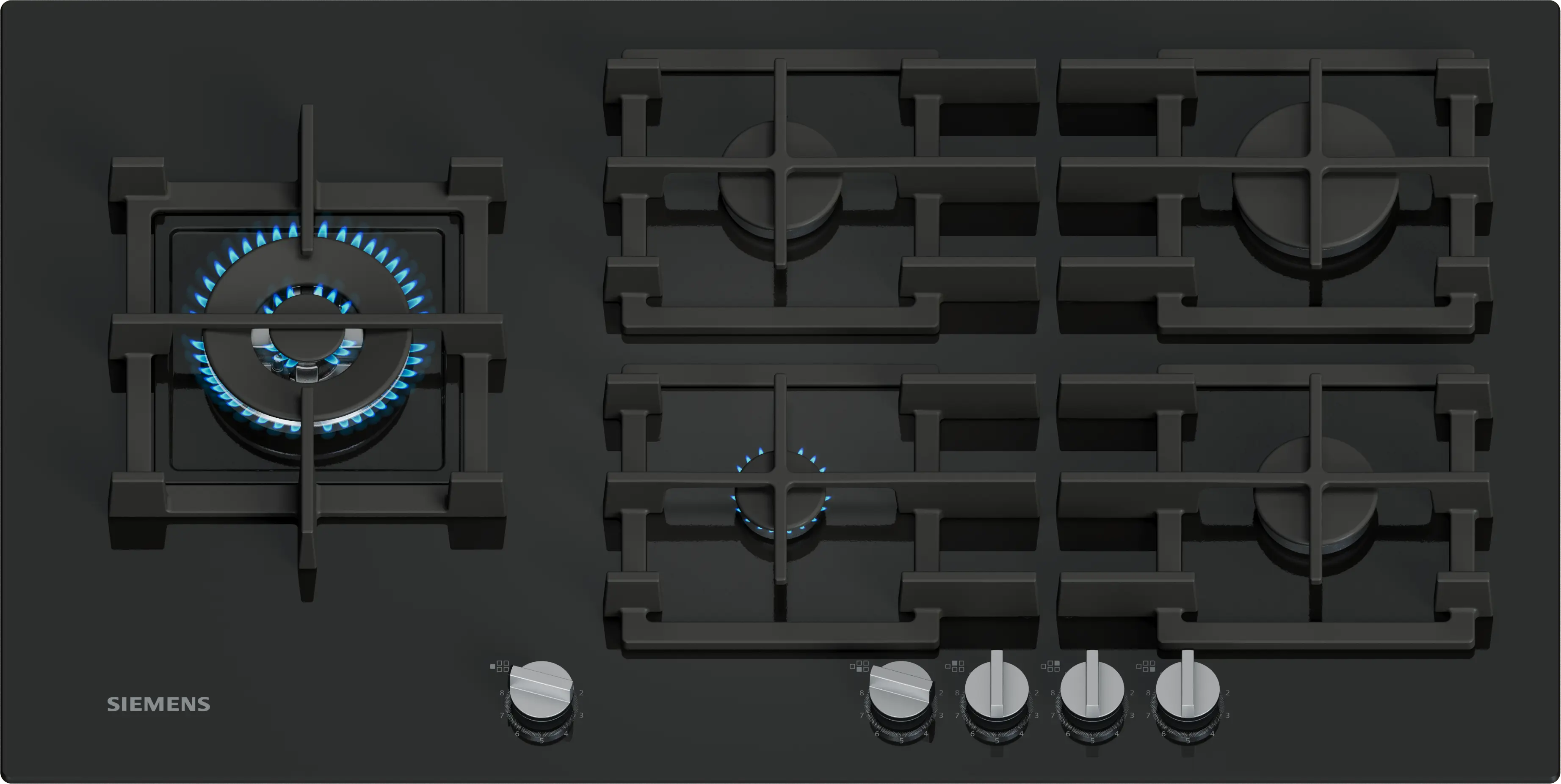 SIEMENS EP9A6MI40 90 cm Gas hob Tempered glass, Black