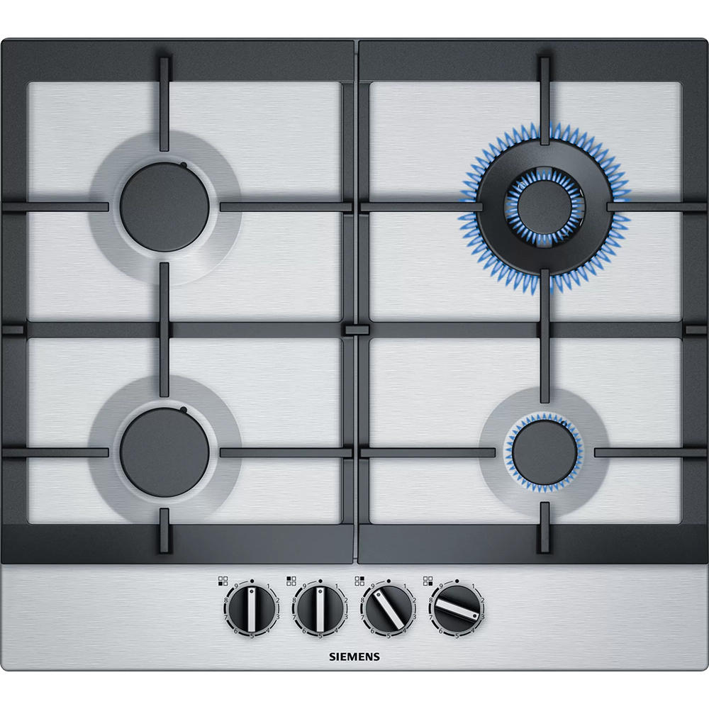 SIEMENS EC6A5HC90 60cm 4 BurnerWok Gas Hob with Cast Iron Pan Supports