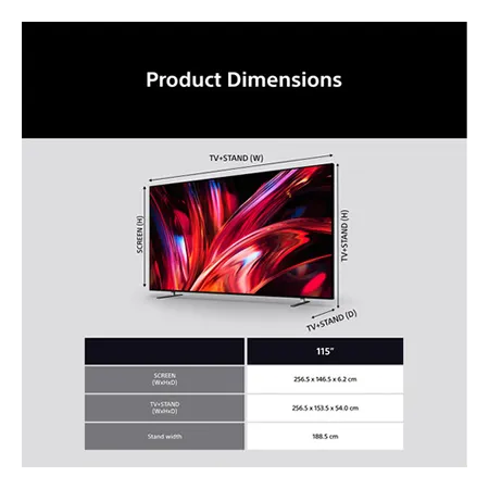 SONY K115XR95M2B 115" 4K RGB LED Google TV