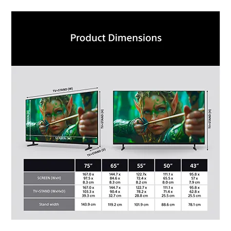 SONY K75S25M2PB 75" 4K BRAVIA 2 II Direct LED Google TV