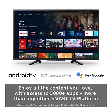 SONY KD32W800P1U 32" HD Ready Smart Bravia LED TV with Freeview
