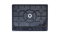 STOVES SGH700CBLK Stoves 5 Burner Inc Wok 70 cm Gas HOB with cast Pan supports - Black.Ex-Display