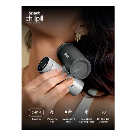 Shark FA022UK ChillPill 3-in-1 Fan, Mist & InstaChill System - Carbon