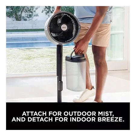 Shark FA300UK FlexBreeze Pro Mist Indoor & Outdoor Fan & Outdoor Misting System - Dark Gray, Charcoal
