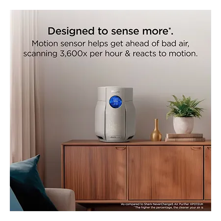 Shark HP062UK BreatheClear Compact Air Purifier with NeverChange6 - Dove
