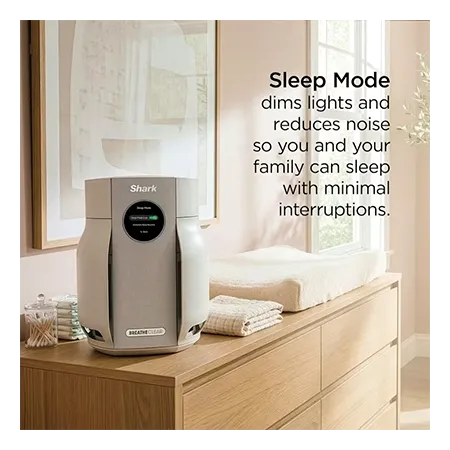 Shark HP062UK BreatheClear Compact Air Purifier with NeverChange6 - Dove