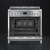 Smeg A19 90cm Dual Fuel Range Cooker Stainless Steel