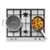 Smeg PX364L 60cm Classic Gas Hob Stainless Steel