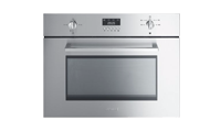 Smeg SC445MX 45cm Cucina Aesthetic  Built-In Microwave Oven Stainless Steel Model.