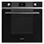 Smeg SFP6101TVN1 60cm Pyrolytic Electric Single Oven Black Glass