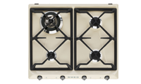 Smeg SR964PGH 60cm Integrated 4 burner Gas Hob in Cream.Ex-Display Model