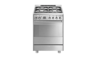 Smeg SUK61PX8 60cm Concert Stainless Steel Single Cavity Pyrolytic Dual Fuel Cooker
