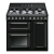 Smeg TR93BL 90cm Victoria Aesthetic 3 cavity Dual Fuel Range Cooker Black