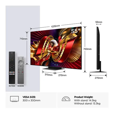 TCL 55C8L-UK 55" 4K Ultra HD QD-Mini LED Google TV