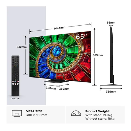 TCL 65RM7L-UK 65" 4K Ultra HD RGB MINI LED Google TV