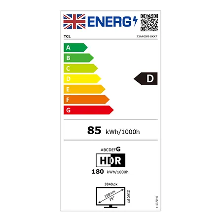TCL 75A400M-UK 75" QD-MINI LED TV
