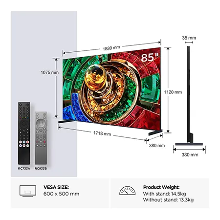 TCL 85RM9L-UK 85" 4K Ultra HD RGB MINI LED Google TV