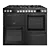 Tesla T100MCDFRCB 100cm Dual Fuel Range Cooker in Black Colour