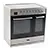 Tesla T90DCRCSS 90cm Professional Ceramic Electric Range Cooker in Stainless Steel