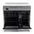 Tesla T90DCRCSS 90cm Professional Ceramic Electric Range Cooker in Stainless Steel
