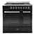 Tesla T90DDFRCB 90cm Professional Dual Fuel Range Cooker in Black Colour