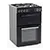 Tesla TMRDF60B 60cm Mini Dual Fuel Range Cooker  in Black Colour