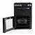 Tesla TMRDF60B 60cm Mini Dual Fuel Range Cooker  in Black Colour