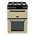 Tesla TMRDF60C 60cm Mini Dual Fuel Range Cooker in Cream Colour