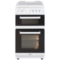 Valor V50GTCLWHI 50cm Gas Cooker White with Twin Cavity Oven and 4 Burner Lidded Hob Valor V50GTCLWHI 50cm Gas Cooker White with Twin Cavity Oven and 4 Burner Lidded Hob